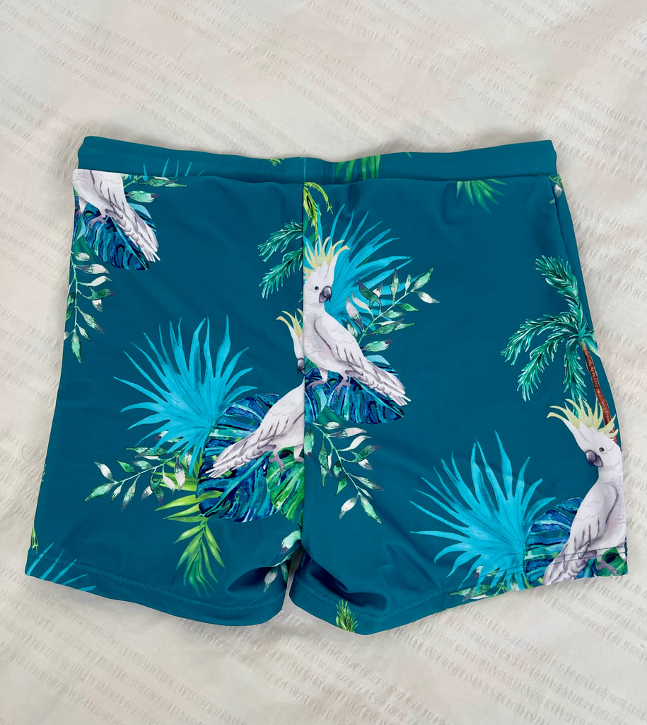 Girls Swim / Active Shorts with Tie - Hamilton Island - Tribe Tropical