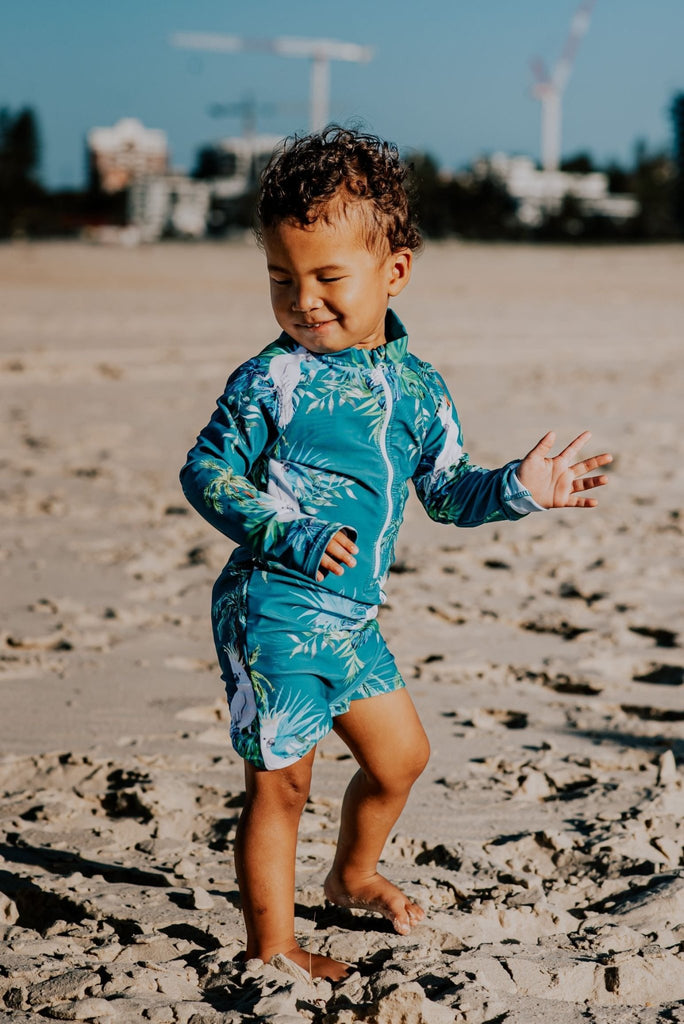 Toddler UV Suit With Nappy-Change Snaps (Unisex) - Hamilton Island - Tribe Tropical