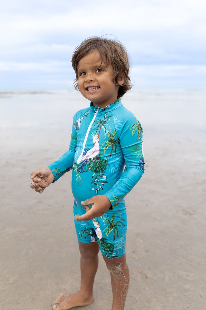 Toddler UV Suit With Snaps (Nappy Change) - Hamilton Island - Tribe Tropical