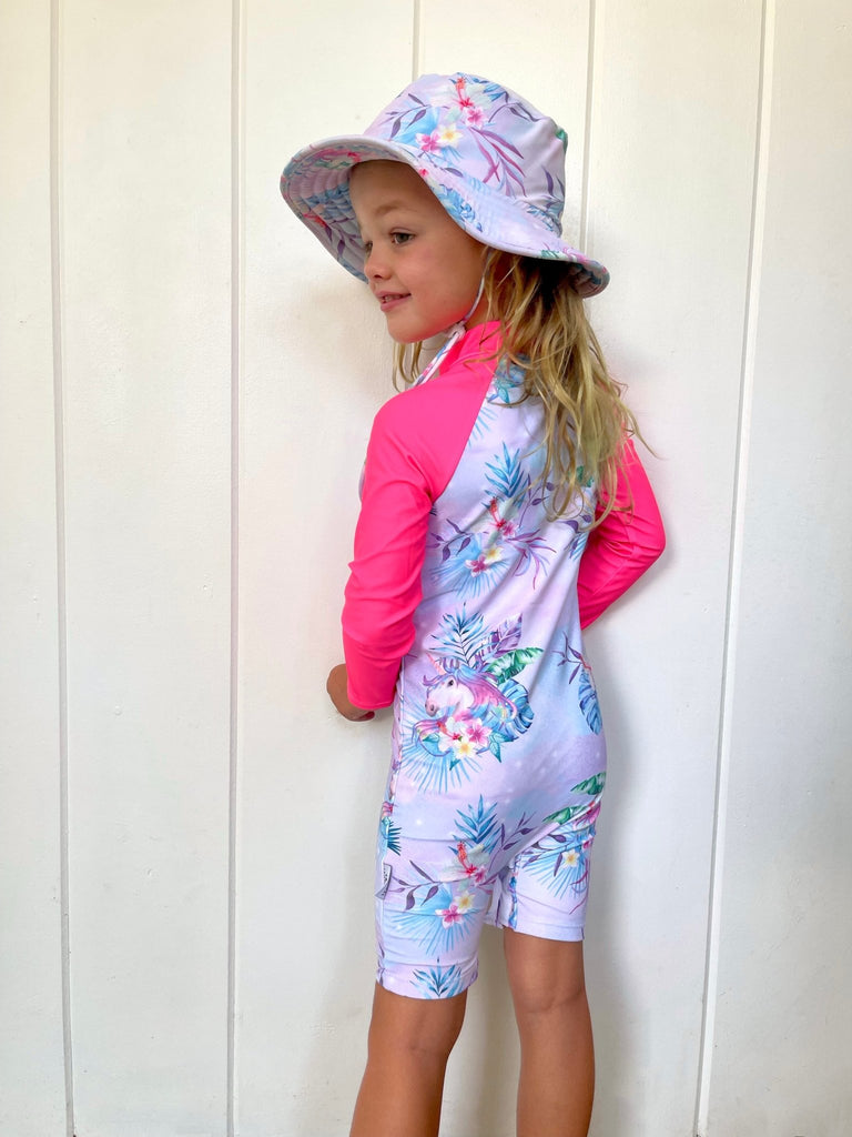 Toddler UV Suit With Snaps - Tropic of Unicorn™️ - Tribe Tropical