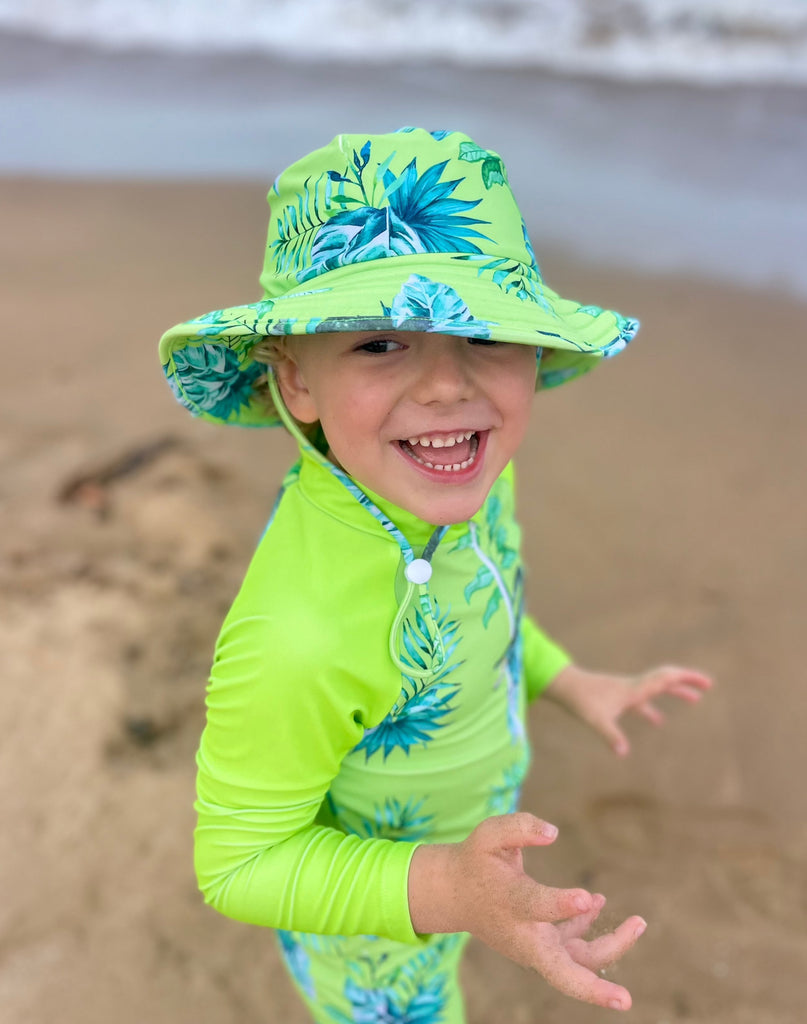 Wide Brim Swim Hat Bright Hat Beach Bucket Hat Tribe Tropical