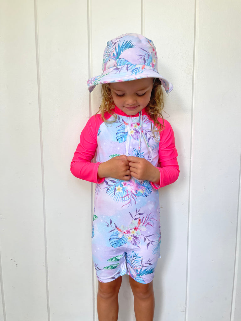 Toddler UV Suit With Snaps - Tropic of Unicorn™️ - Tribe Tropical