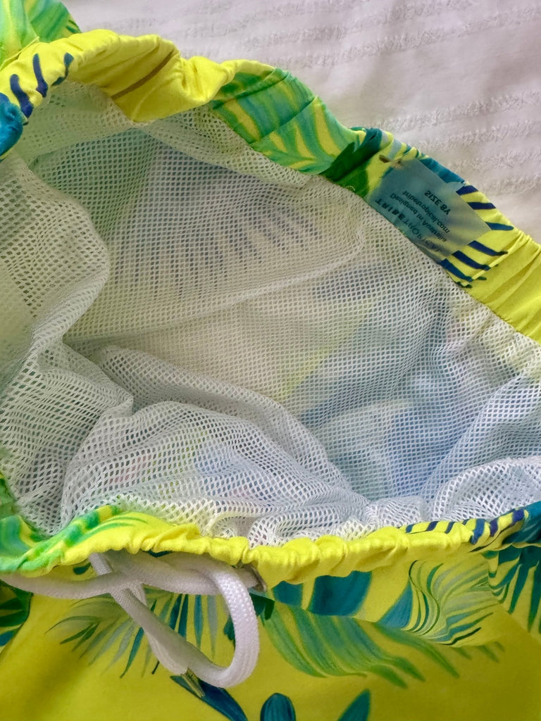 Boys Board Shorts - Finch Fiesta | Neon Yellow - Tribe Tropical