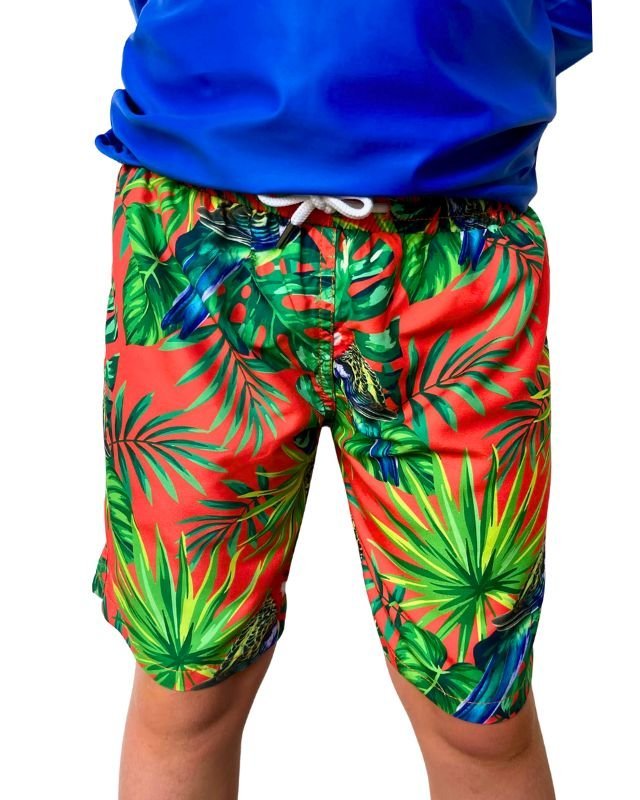 Boys Swim Trunks (limited stock) - Rosella - Tribe Tropical