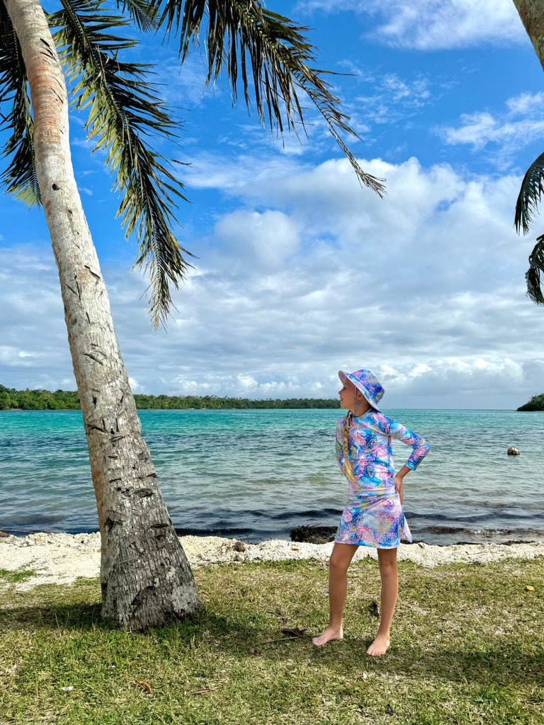 Girls Swim / Active Skort - Shelly Beach - Tribe Tropical