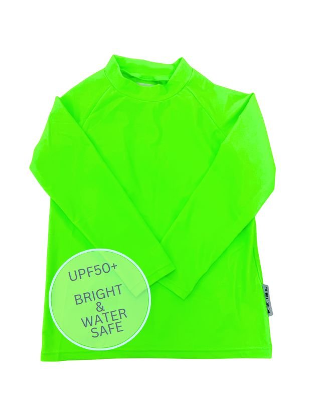 Kids Rash Guard Top V2 - Neon Green (Unisex) - Tribe Tropical