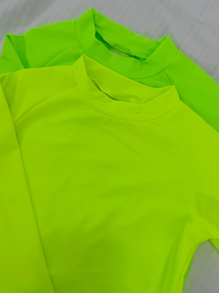 Kids Rash Guard Top V2 - Neon Yellow (Unisex) - Tribe Tropical