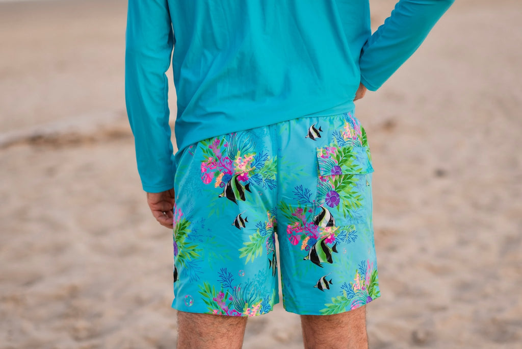 Mens Board Shorts - Marine Mirage - Tribe Tropical