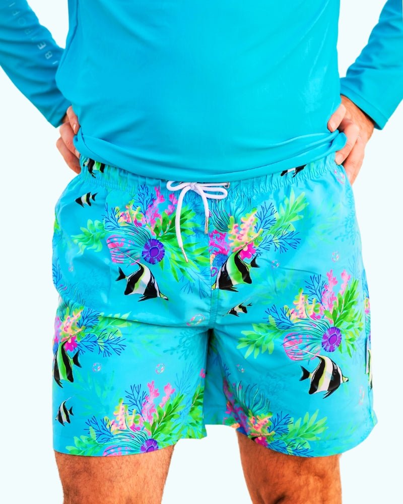 Mens Board Shorts - Marine Mirage - Tribe Tropical