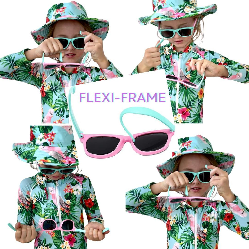 Wayfarer Flexible Polarised Sunglasses - Tribe Tropical