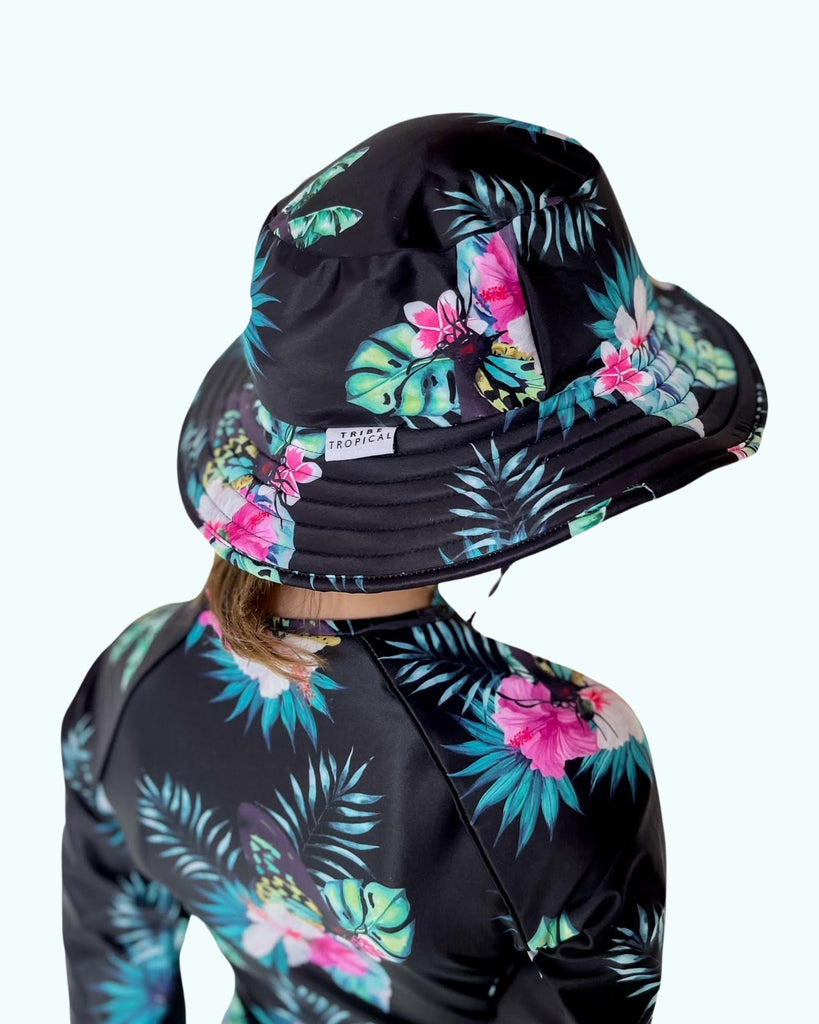 Wide Brim Swim Hat - Daintree Dusk - Tribe Tropical