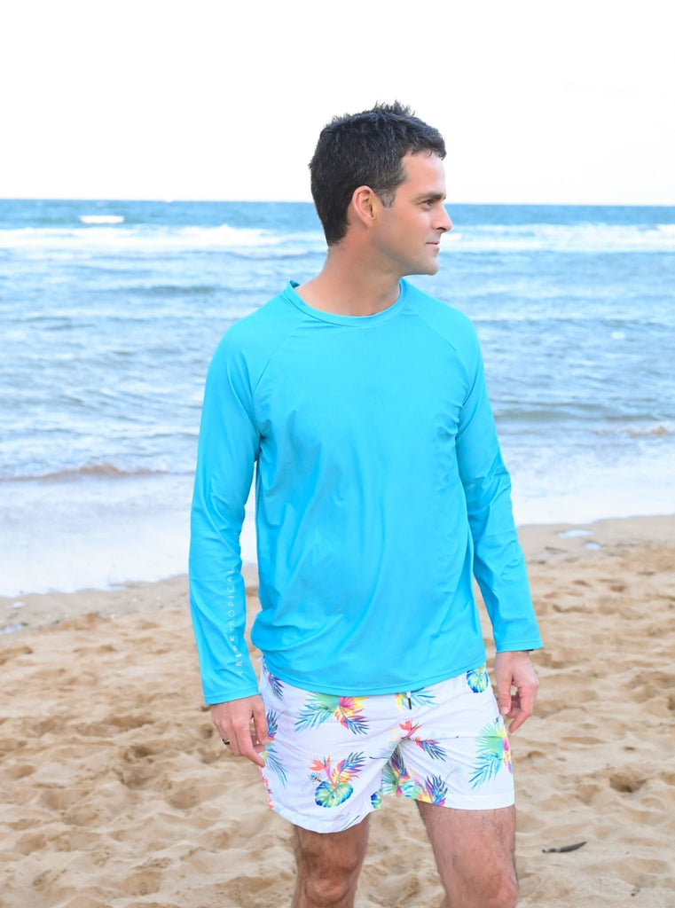 Mens Rash Guard Top - Arafura - Tribe Tropical