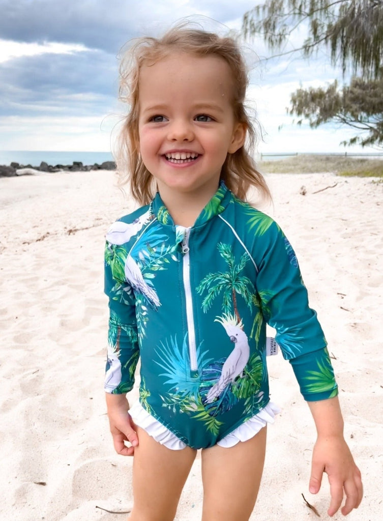 Baby Swimsuit With Snaps (Nappy Change) - Hamilton Island - Tribe Tropical