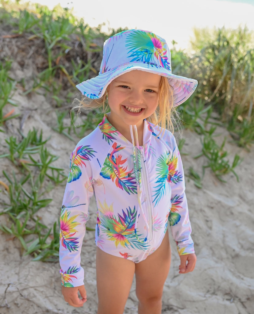 Baby / Toddler Swimsuit With Snaps (Nappy Change) - Arnhem Summer - Tribe Tropical