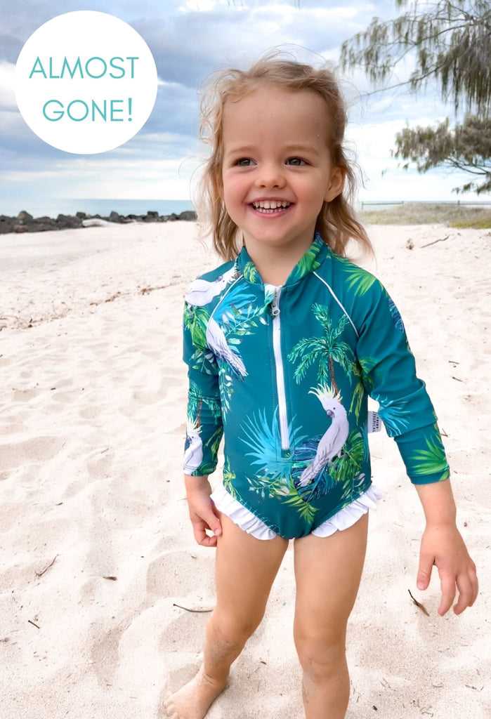 Baby / Toddler Swimsuit With Snaps (Nappy Change) - Hamilton Island - Tribe Tropical