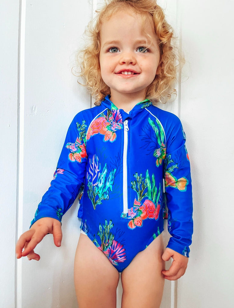 Baby / Toddler Swimsuit With Snaps (Nappy Change) - Magnetic Island - Tribe Tropical
