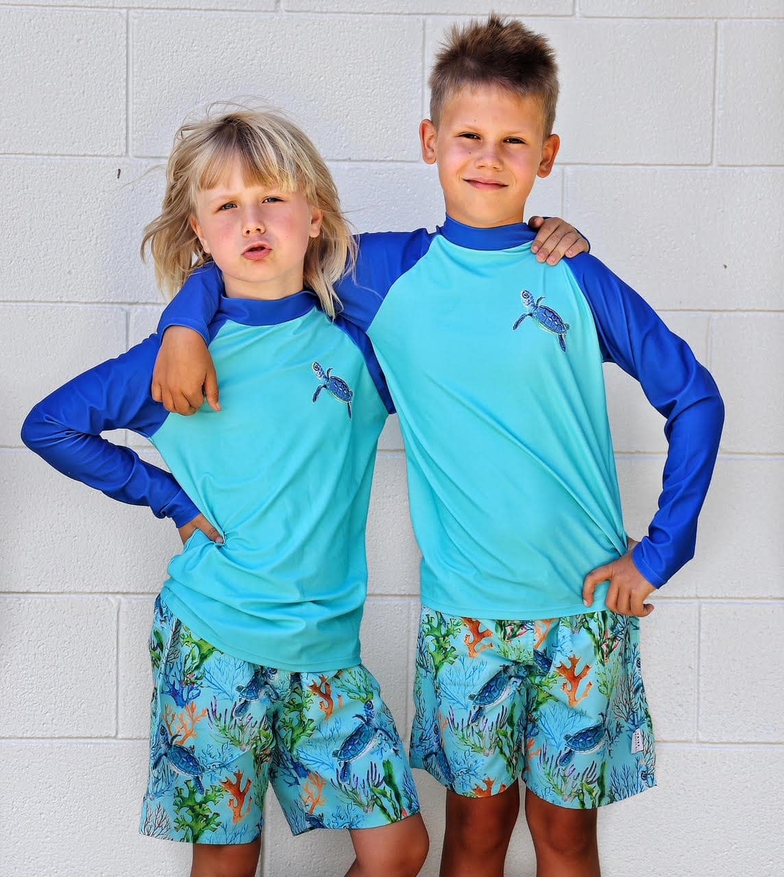 Boys Swim Trunks with Turtles Board Shorts for Boys – Tribe Tropical