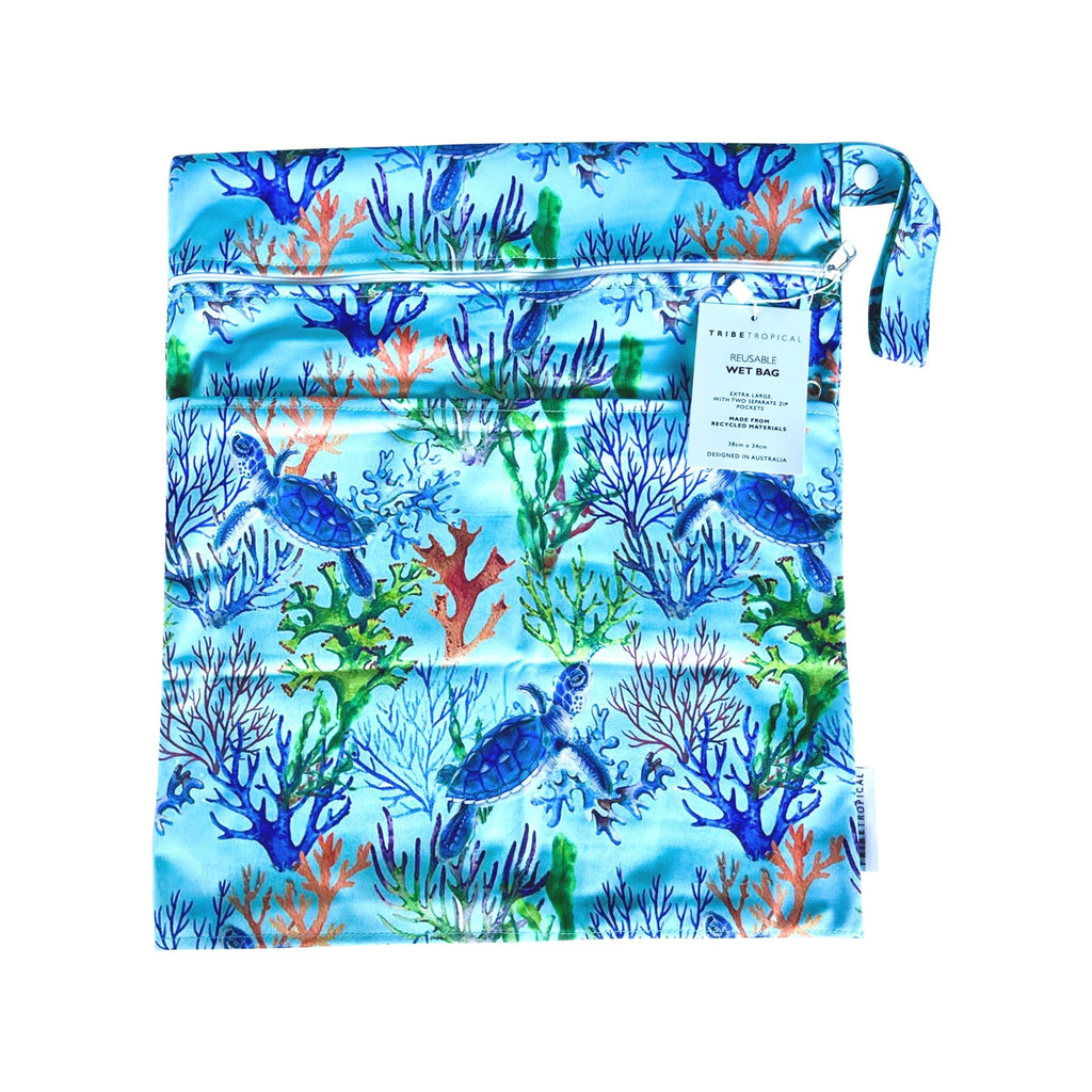 Extra-Large Reusable Wetbag - Mon Repos Turtles - Tribe Tropical