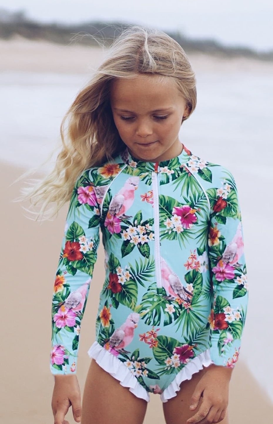 Girls long sleeve bathing suit best sale