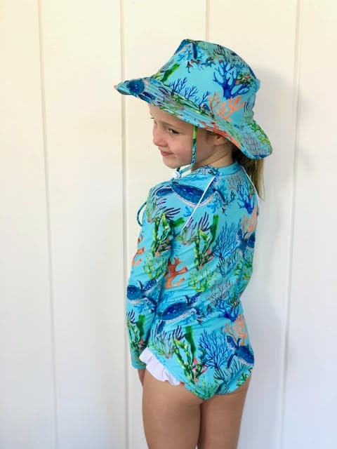 Girls Long Sleeve Swimsuit - Lady Elliot - Tribe Tropical