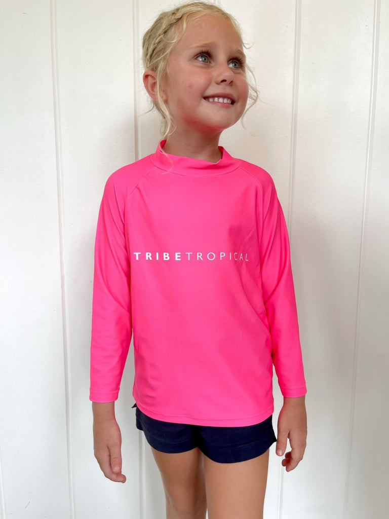 Kids Rash Guard - Tribe Tropical | Pink - Tribe Tropical