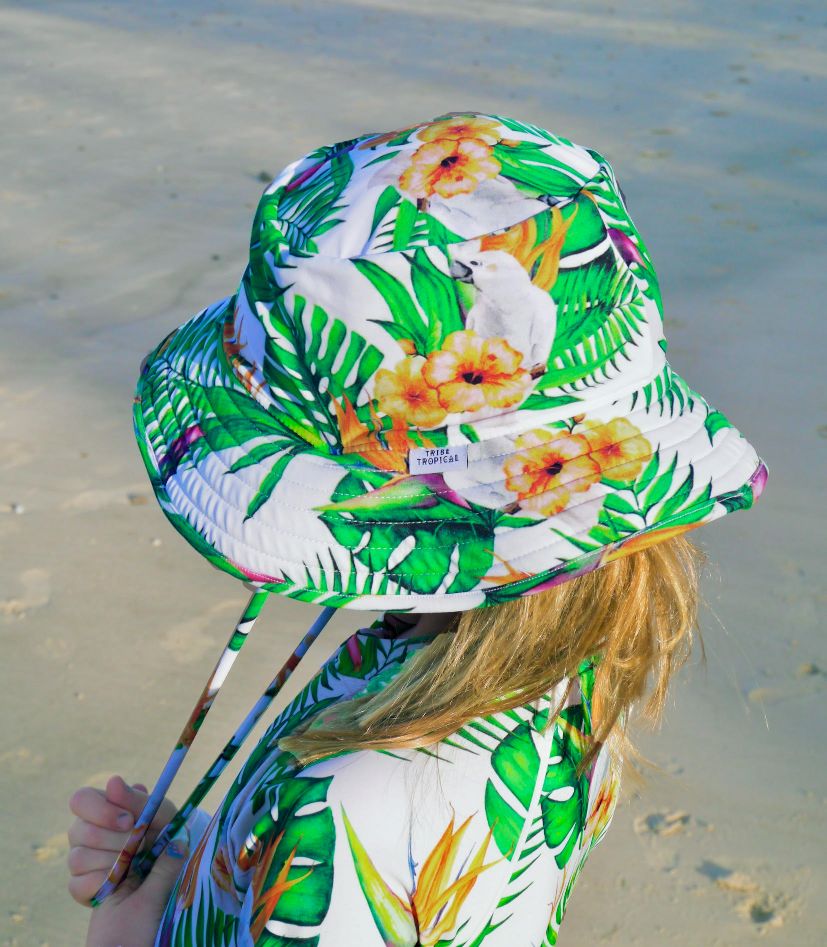 Wide Brim Swim Hat - Tropicocky **limited stock - Tribe Tropical