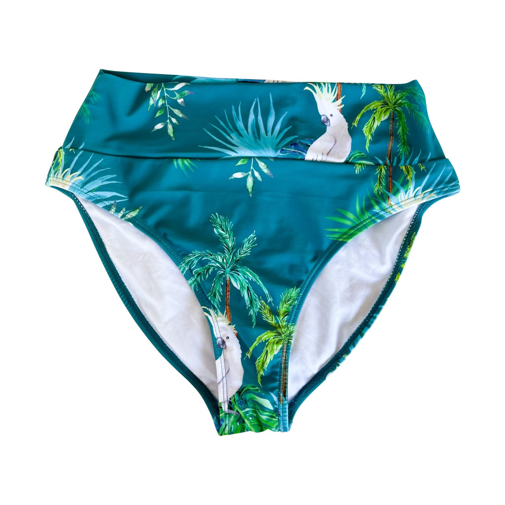 Womens High-Waisted Bikini Bottom - Hamilton Island - Tribe Tropical