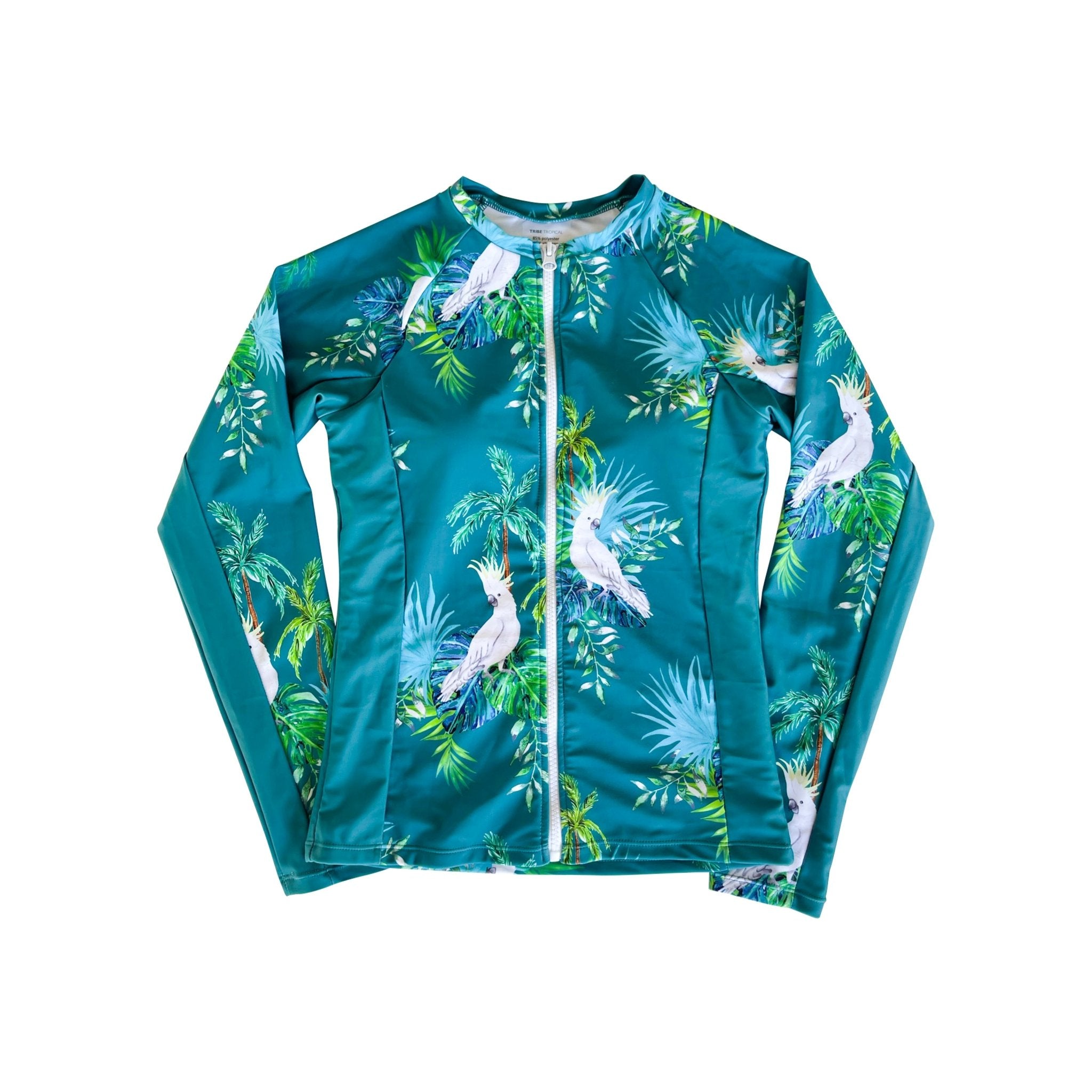 Womens Long-Sleeve Rash Guard Top with Shelf Bra | – Tribe Tropical