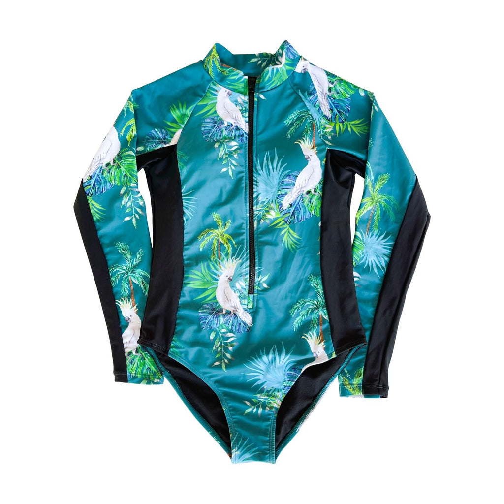 Womens Long Sleeve Swimsuit - Hamilton Island - Tribe Tropical